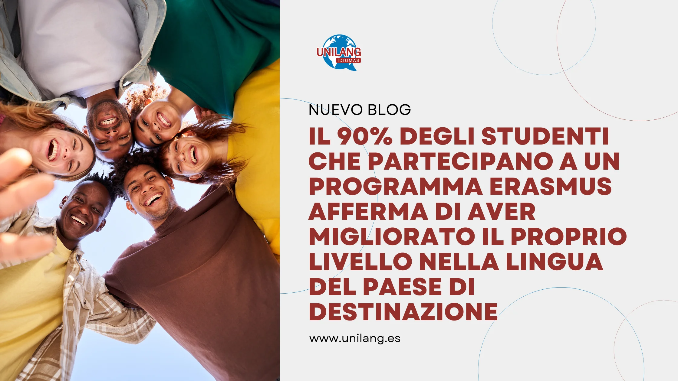 Il 90% degli studenti che partecipano a un Erasmus afferma di aver migliorato il proprio livello della lingua del paese di destinazione